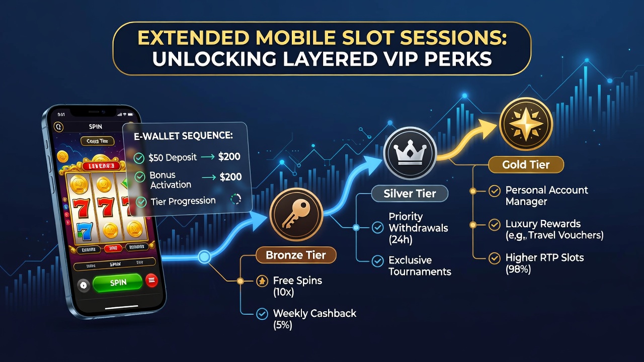 Dashboard view of layered VIP rewards unlocked through sequential mobile deposits