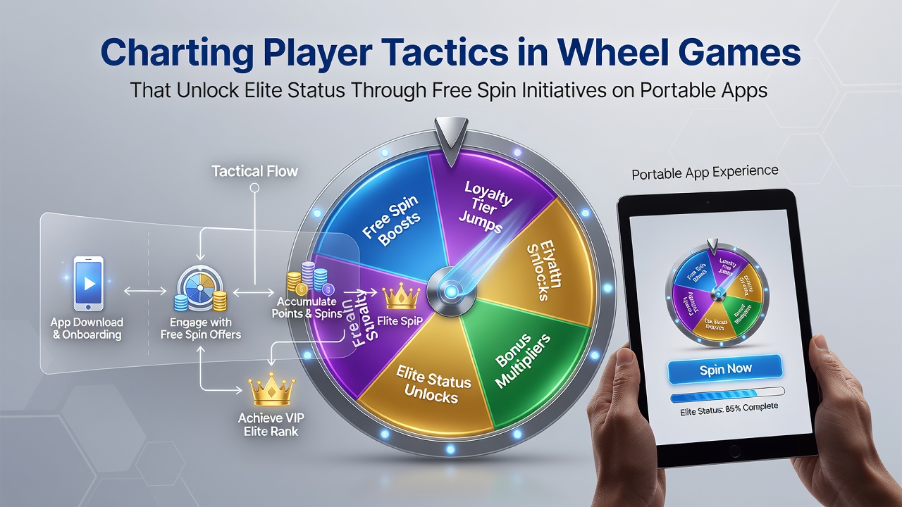 Mobile app interface showing wheel game with free spin indicators and loyalty progress bar