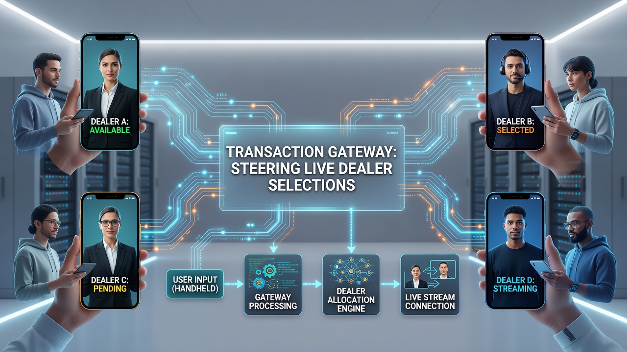 Mobile users navigating transaction gateways to access live dealer tables on handheld devices