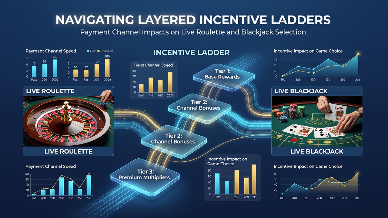 Mobile app interface showing payment options alongside blackjack and roulette game tiles in a VIP rewards dashboard